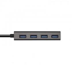 Aisens Hub USB 3.1 USB-C/M-4xTipo A/H gris, 15cm