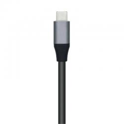 Aisens Hub USB 3.1 Alu C/M-4Xtipo A/H Gris 10Cm