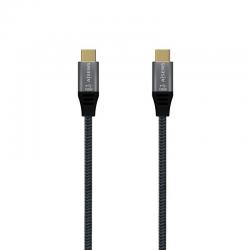 Aisens Cable USB 2.0 Alu 5A E-Mark CM-CM Gris 2.0M