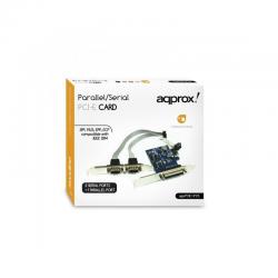 approx! PCIE1P2S tarjeta 2 Serie/1 Paralelo PCI-E