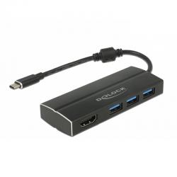 Delock Adaptador USB Tipo C 3.0 x USB Tipo-A HDMI